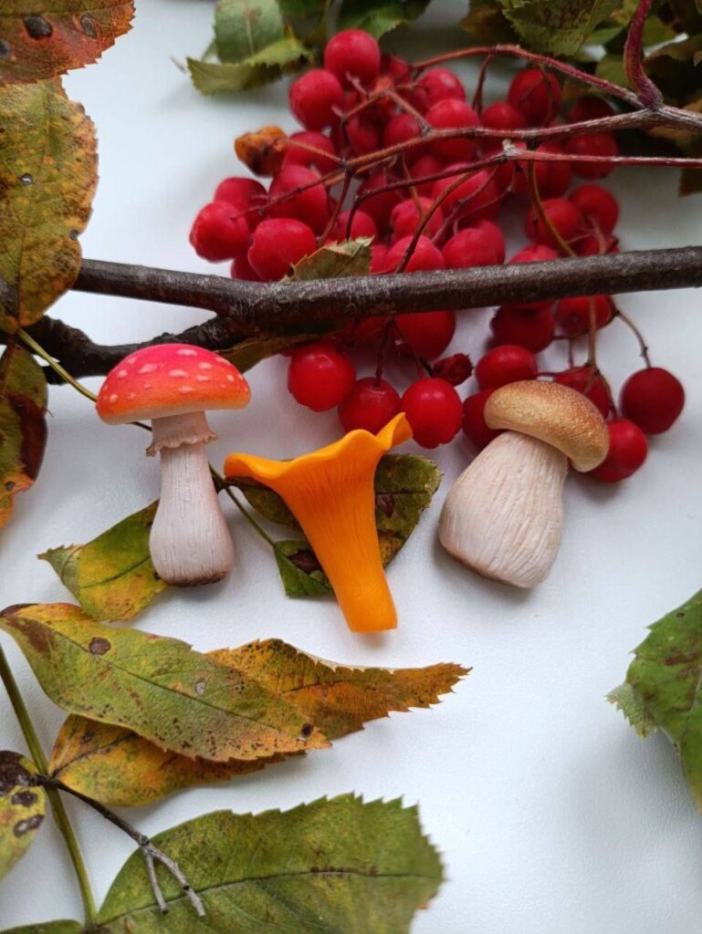 Із полімерної глини мукачівка створює гриби, квіти, виноград